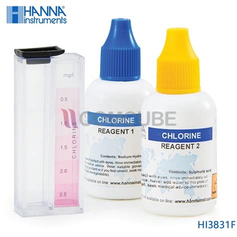 ชดทดสอบคลอรนอสระ Free Chlorine Test Kit HANNA HI3831F