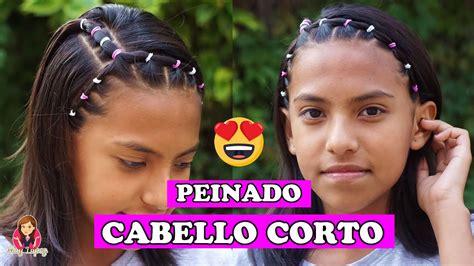 PEINADO PARA NIÑAS CABELLO CORTO PEINADO DIADEMA MAY LOPEZ YouTube