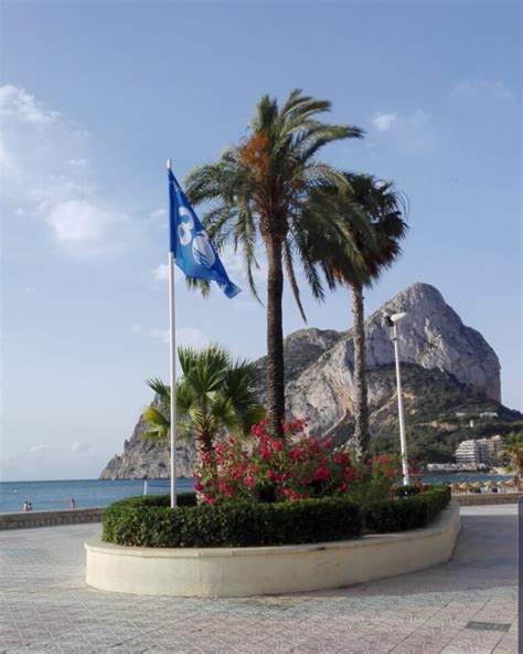 Distinctive Of 30 Years Of Blue Flag On The Beach Of La Fossa De Calp