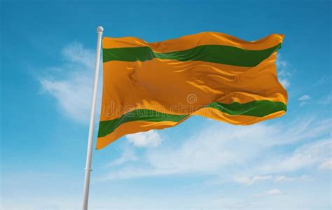 Official Flag Of Naranjito Puerto Rico Untied States Of America Stock