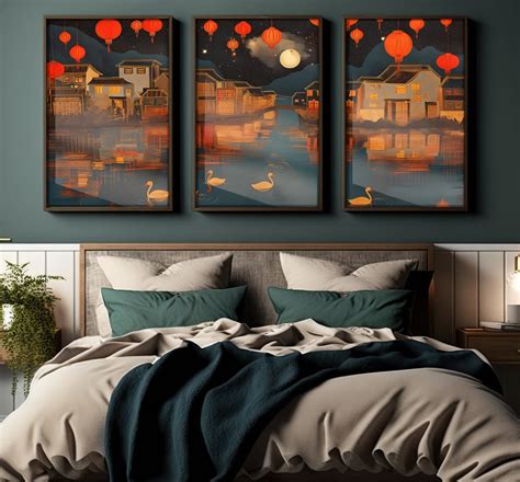 3 Piece Chinese New Year Matte Wall Art Lunar New Year Artwork, Year of ...