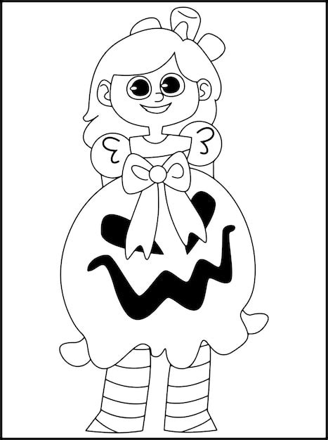 Livre De Coloriage D Halloween Pour Les Enfants Vecteur Premium