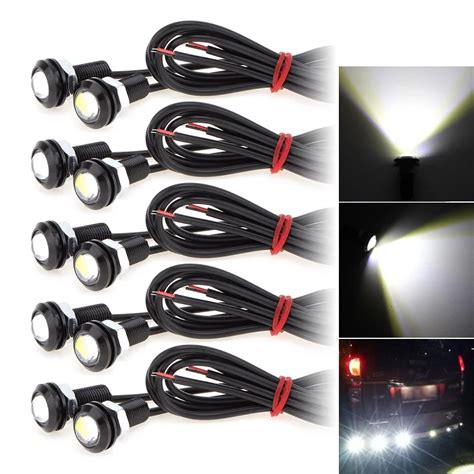 Pcs Mm Smd Voiture Led Eagle Eye Drl Feux Diurnes Blanc