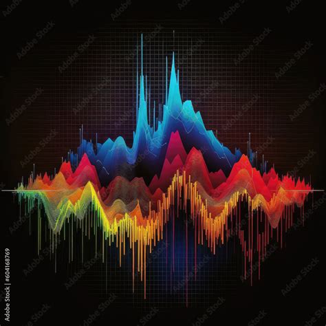 vector  artwork  audio waveform vivid colors ai generation