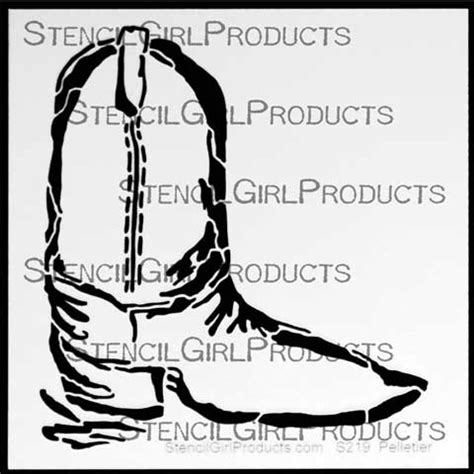 Cowboy Boot Stencil | Sue Pelletier | StencilGirl Products