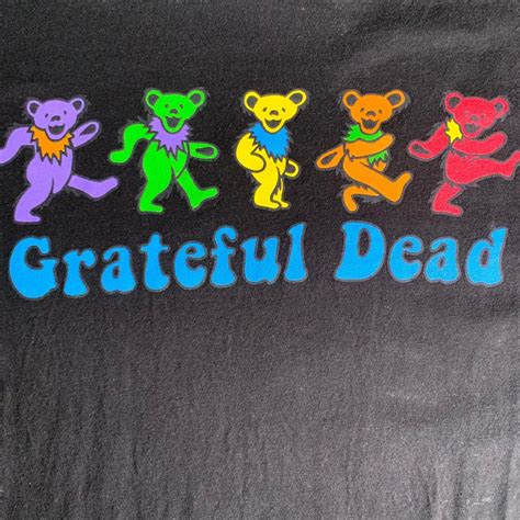 The Grateful Dead Dancing Bears T Shirt Size M Black … Gem