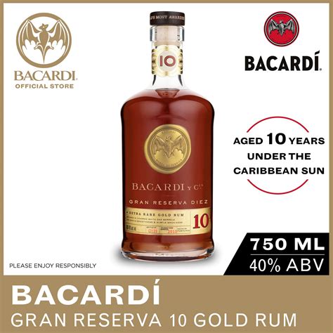 BACARDI Reserva 8 Rum 750ml 75cl 40 ABV Premium Gold Rum Aged 8