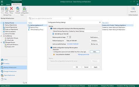 Backing Up Configuration Settings Automatically Veeam Backup For Nutanix Ahv User Guide