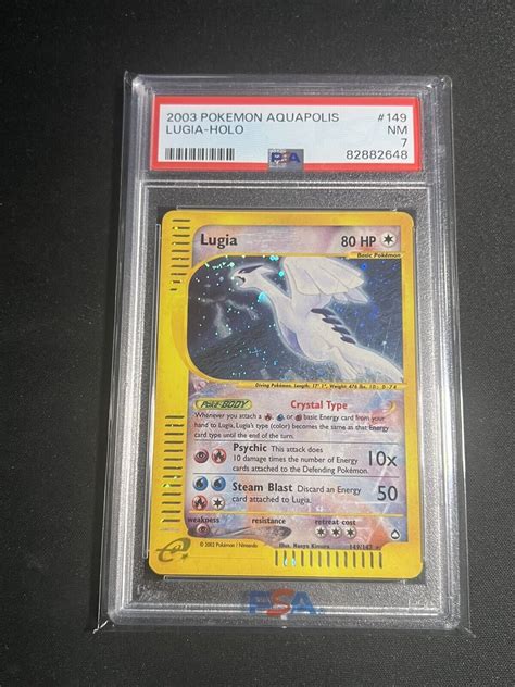 Pokemon Aquapolis Crystal Lugia Holo Secret Rare Psa Nm