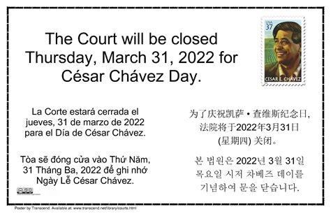 Holiday: César Chávez Day | California Courts Newsroom