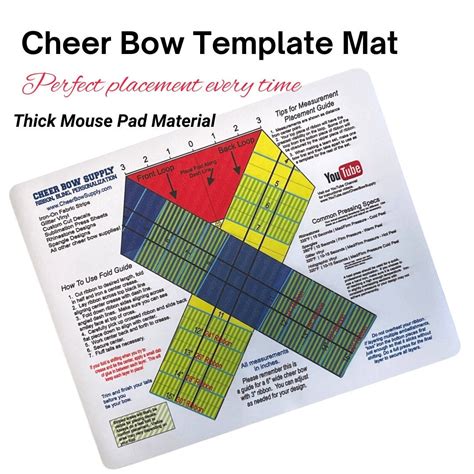 Cheer Bow Template Mat and Graphic Placement Guide - Etsy