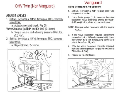 Briggs Stratton Valve Clearance Chart Draw Stunning Portraits