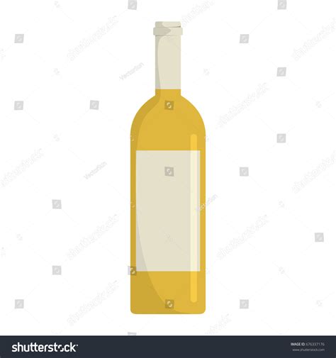 Alcohol White Wine Bottle Isolated Vector Stock Vector Royalty Free 676337176 Shutterstock