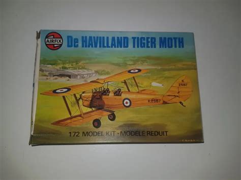 AIRFIX DE HAVILLAND Tiger Moth 1 72 Scale Model Kit Complete Vintage