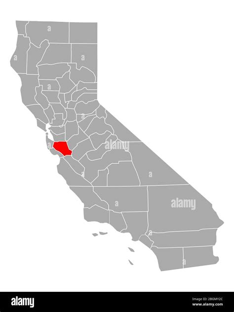 Map of Santa Clara in California Stock Photo - Alamy