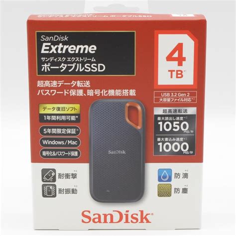 【新品 未開封】サンディスク エクストリーム ポータブルssd V2 4tb Sdssde61 4t00 J25 外付けssd 本体 021720 リファン Yahoo ショップ 通販