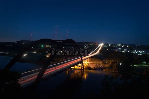 Time Lapse Night Scene Pennybacker Bridge on 360 in Austin Texas Stock ...