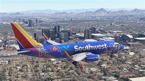 MSFS SWA 737 Landing Phoenix Arizona 07R Cockpit YouTube