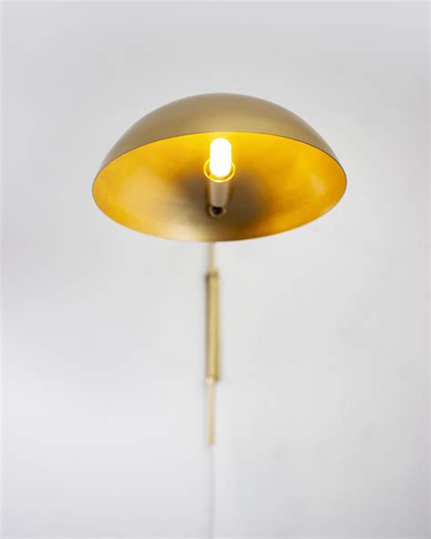 Lustre Arandela Dome Articulada Industrial Cm Dourado Iluminamundo