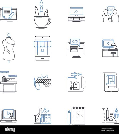 Director And Supervisor Line Icons Collection Leadership Guidance