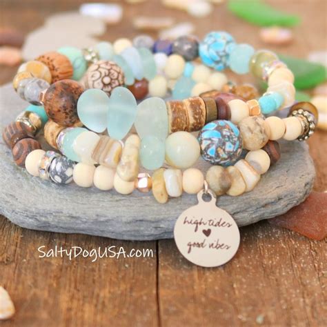 Woman S Beachy Boho Charm Bracelet Birthday Gift Shell Ocean Charm