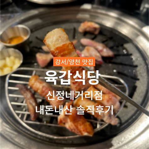 육갑식당 신정네거리점 솔직후기 Feat 목동신정동 단체회식 주차 꿀팁 고기맛집 네이버 블로그