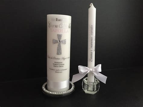 Personalized candle set Baptism candle set baby dedication