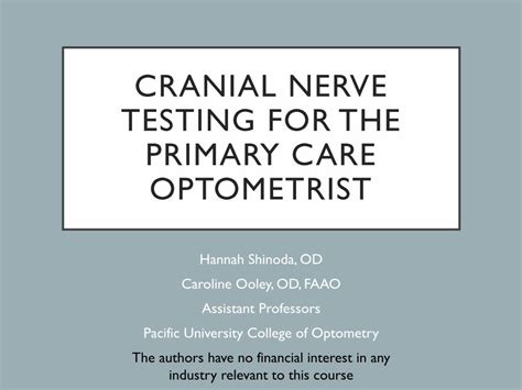 Pdf Cranial Nerve Testing Revised Small Pacific University Nerve