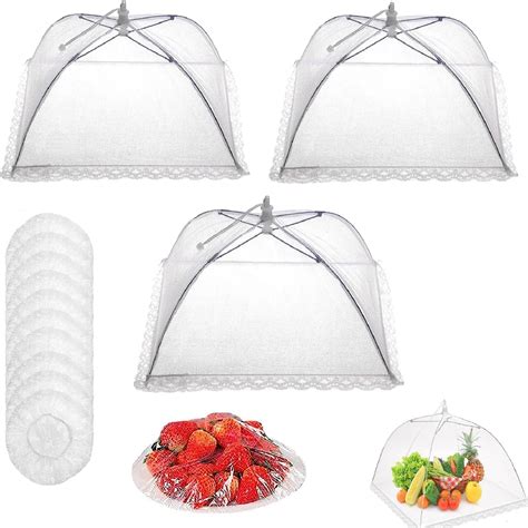 Homealexa Pcs Cloche Alimentaire Pliable Anti Mouche Couvercle De