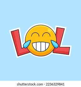 Lol Laugh Out Loud Sticker Laughing Stock Vector Royalty Free