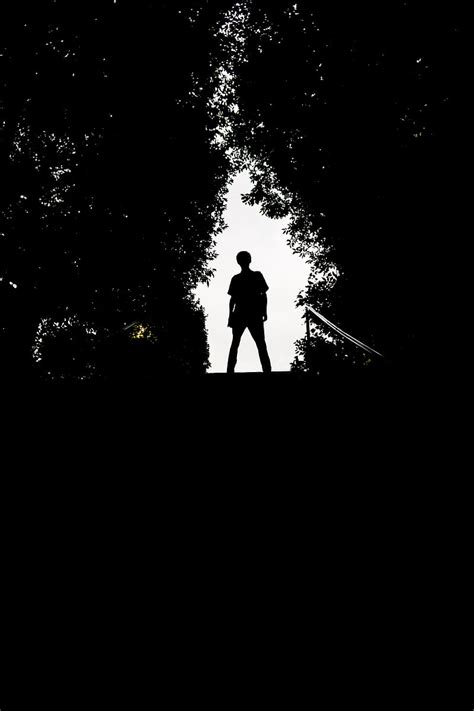 Silhouette Man Dark Trees HD Phone Wallpaper Peakpx