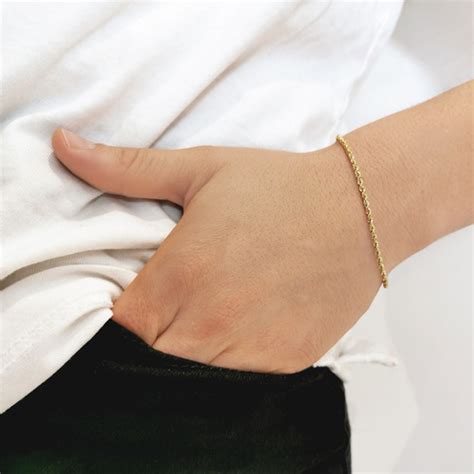 Pulsera Pulso Esclava Oro 10k Kilates Torzal 2 2mm 18cm Envío gratis