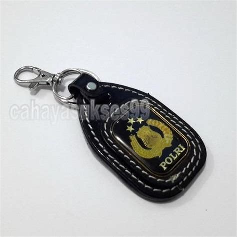 Keychain Gantungan Kunci Motor Logo Lambang Polri Plat Resin Tebal Exclusive Limited Edition