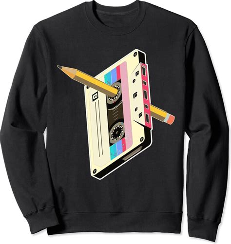 Rewinding Stereo Tape Shirt Retro 80s Women Men 80s Cassette Tape Pencil Rewind Cute Throwback