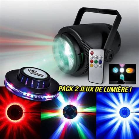 Pack Jeux De Lumiere Avec Effets Ovni Beam Led Rvb Blanc Ambre