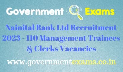 Nainital Bank MT Clerk Recruitment 2023 Government Exams