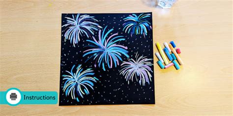 Chalk Fireworks Bonfire Night Crafts Teacher Made