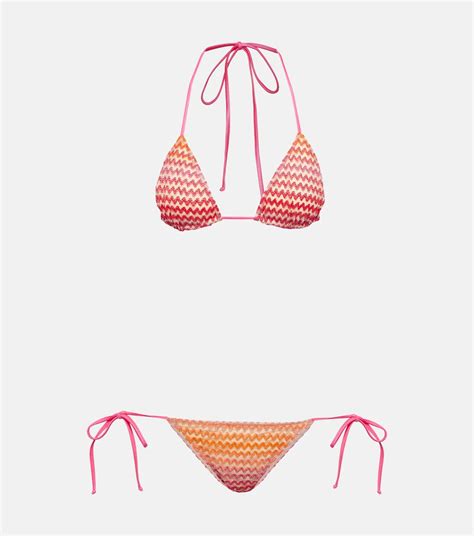 Bikini Triangular En Zigzag En Rosa Missoni Mare Mytheresa