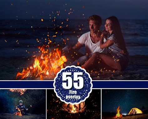 55 Fire Photo Overlays, Photoshop Overlay, Flamers, Fire Sparks, Night ...