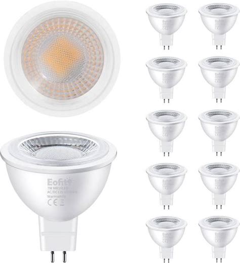 10 X Ampoule Gu53 12v Blanc Chaud 2700k Mr16 Led 7w Quivalent 60w