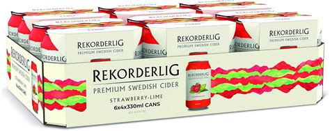 Rekorderlig Strawberry Lime Cider 24 X 330 Ml Cans Uk