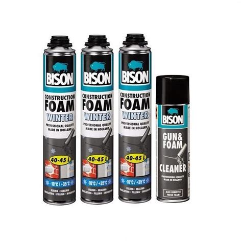 Set Bison X Spum Poliuretanic Pentru Iarn Spray Pentru