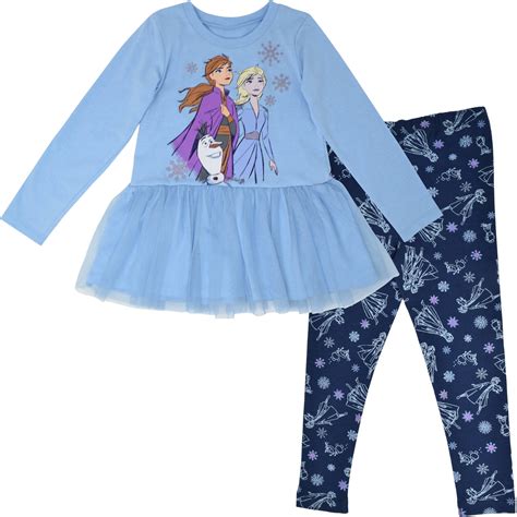 Disney Frozen Elsa Princess Anna Toddler Girls Graphic T Shirt And