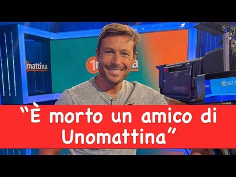 È morto un amico di Unomattina il triste annuncio Massimiliano