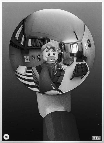 M.C. Escher's "Hand with Reflecting Sphere" rendered in LEGO - The ...