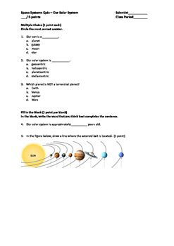 Solar System Quiz by Teacher in the PNW | Teachers Pay Teachers