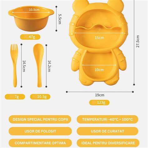 Set Hranire Bebelusi Si Copii Pentru Diversificare Din Silicon