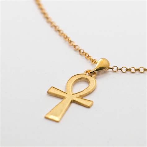 Ankh Halskette Gold Ankh Anhänger ägyptischen Ankh Kreuz Etsy