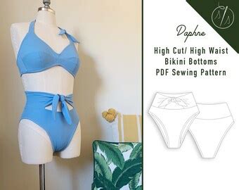 Reversible Bikini Bottoms Sewing Pattern Pdf Women S High Etsy