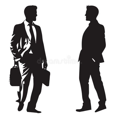 Business Workers With Briefcase Vector Illustration Business Man